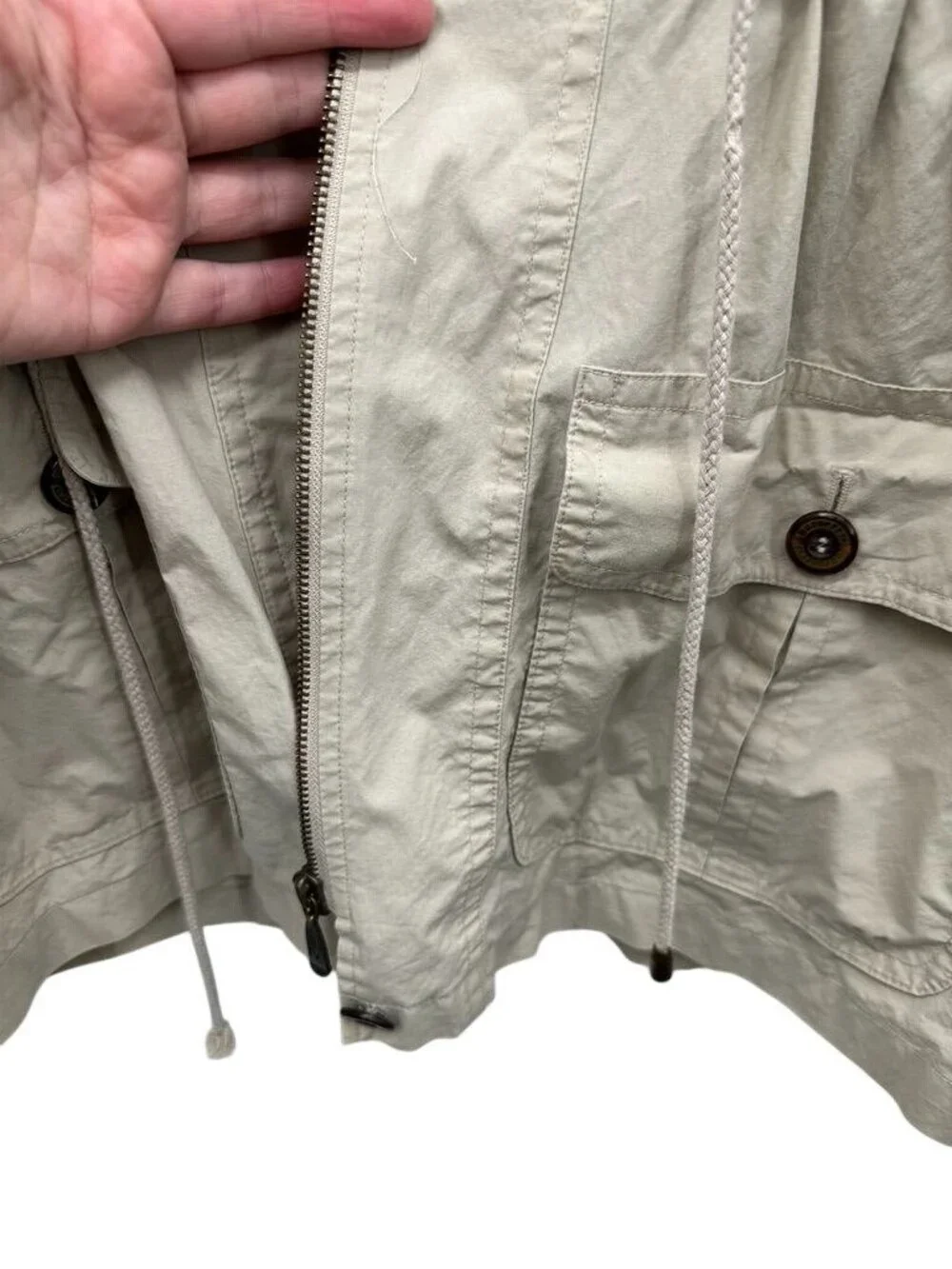 Vintage Burberry Utility Jacket Trench Coat Mid/Short Length Hood Nova Check - Picture 16 of 16